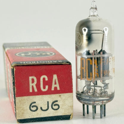 (1) Tested RCA 6J6 Tube with Box RCA Medium Mu Twin Triode Vacuum Tube (b)