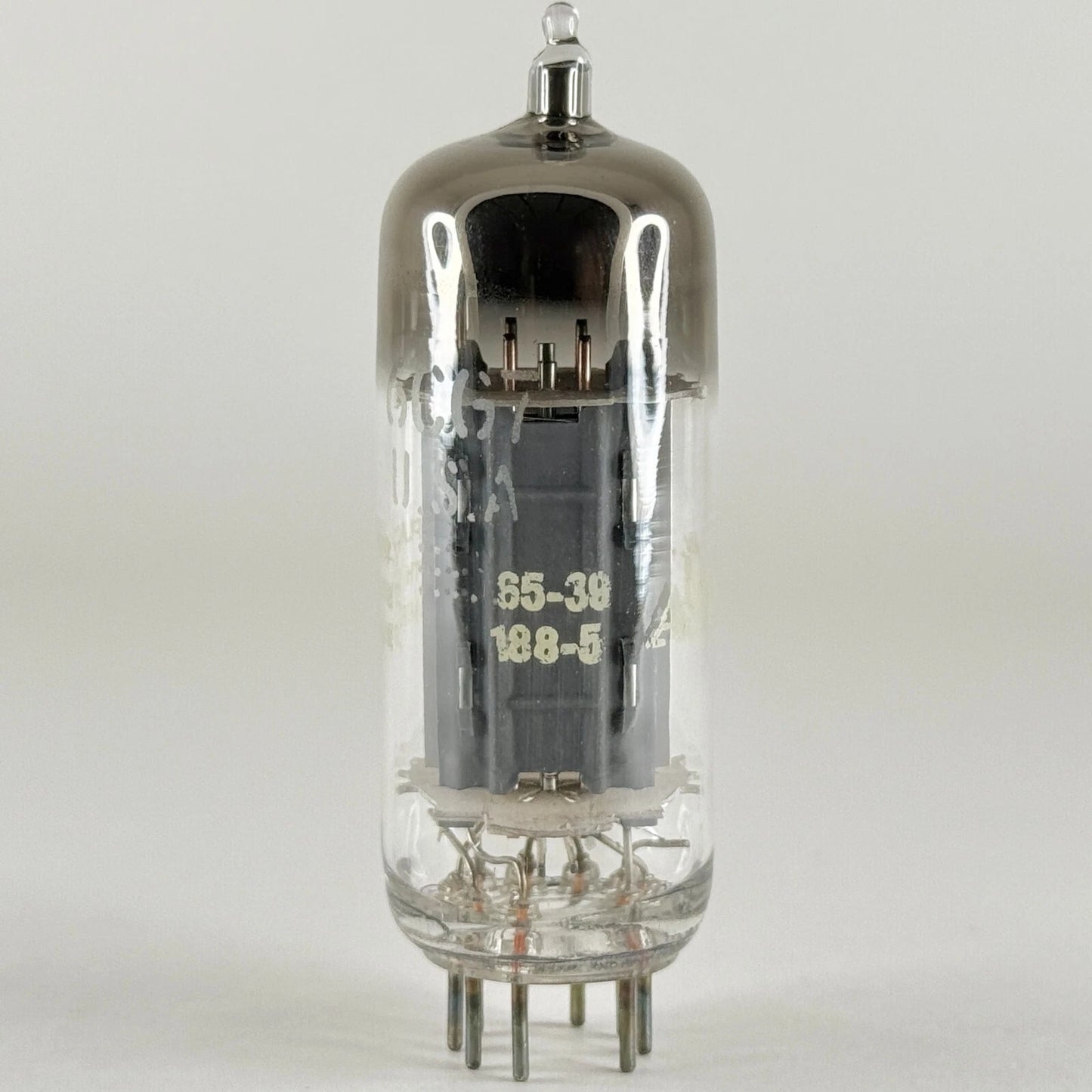 (1) Tested Admiral 6CG7 Tube Date Code 85-39 Gray Plates Halo Getter Twin Triode
