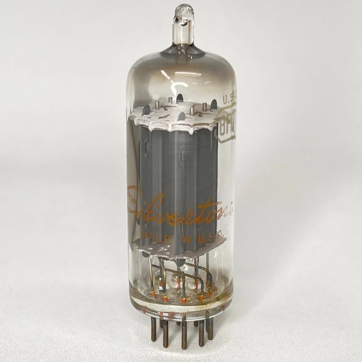 (1) Tested Silvertone 8FQ7 Tube Silvertone Medium Mu Twin Triode Vacuum Tube