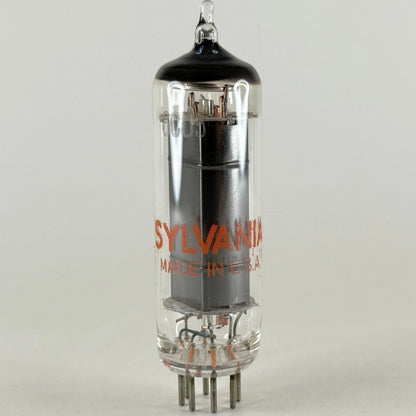 (1) Tested Sylvania 6CU5 with Box Date Code HG EDF Black Plate Power Pentode