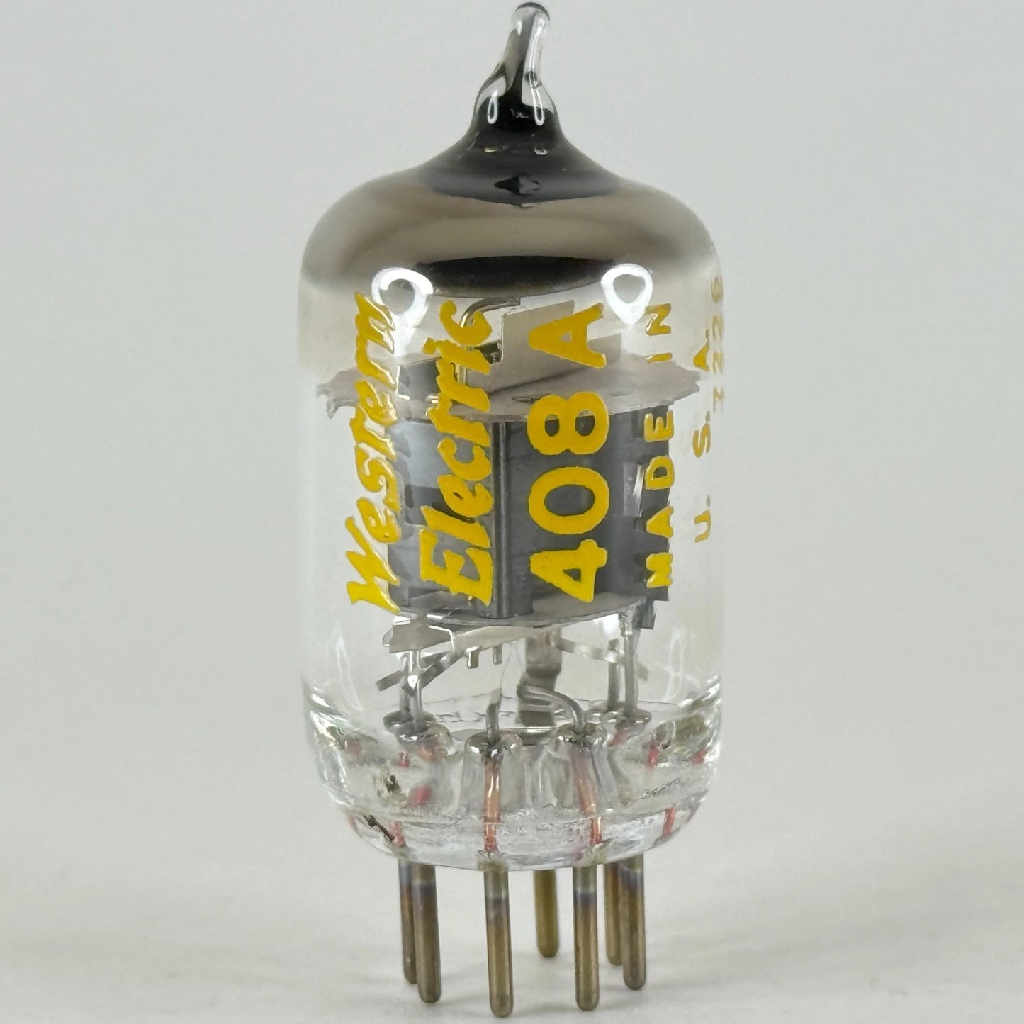 (1) Tested 1972 Western Electric 408A Tube Black Plates O Halo Getter Code 7226