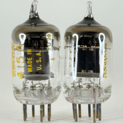 Tested Matched Pair 1970 Western Electric 415A Tubes Black Plates Codes 7026