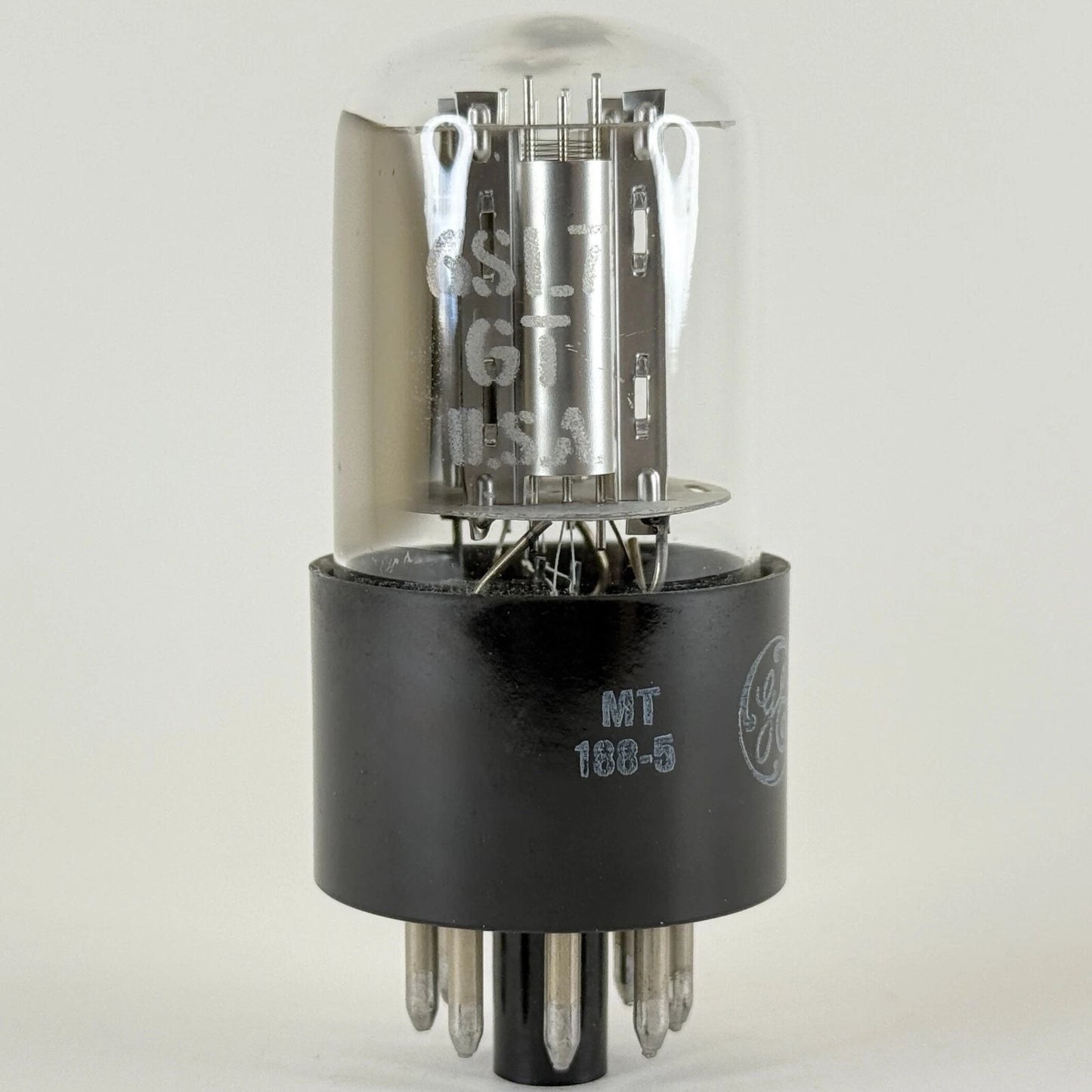 (1) Tested GE 6SL7GT Tube Silver Plates Date Code MT 6SL7 GT Twin Triode Tube