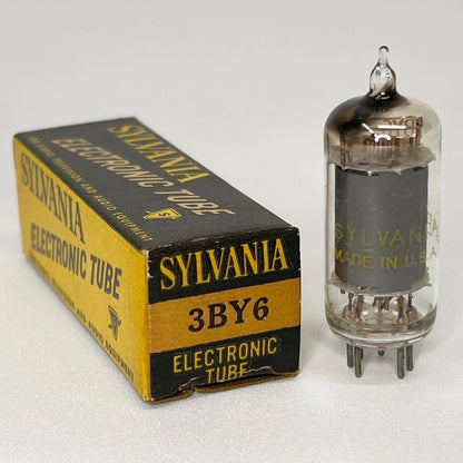 (1) Tested 1956 Sylvania 3BY6 Tube and Box Code CB Pentagrid Amplifier Tube (c)