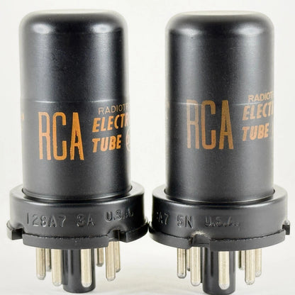 Tested Very Strong Matched Pair RCA 12SA7 Tube Date Codes AP & ML Converters