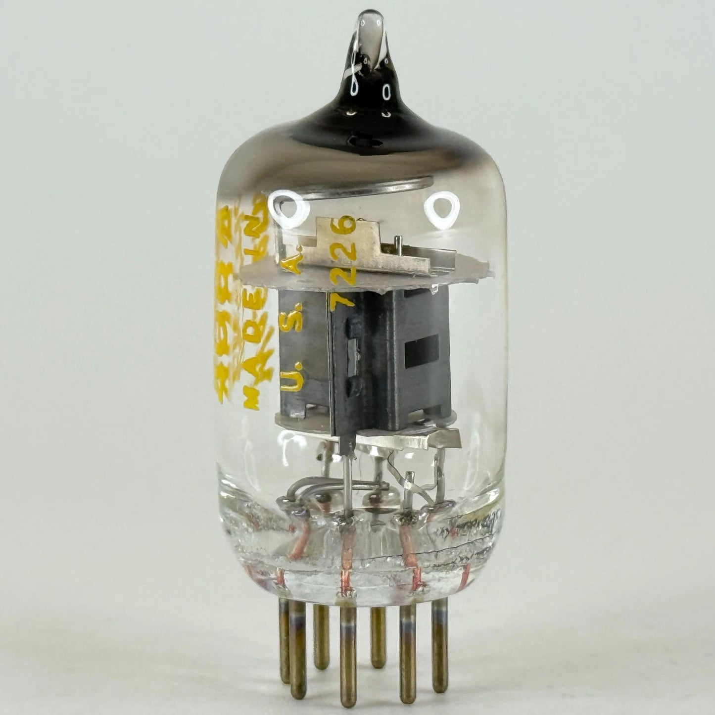 (1) Tested 1972 Western Electric 408A Tube Black Plates O Halo Getter Code 7226