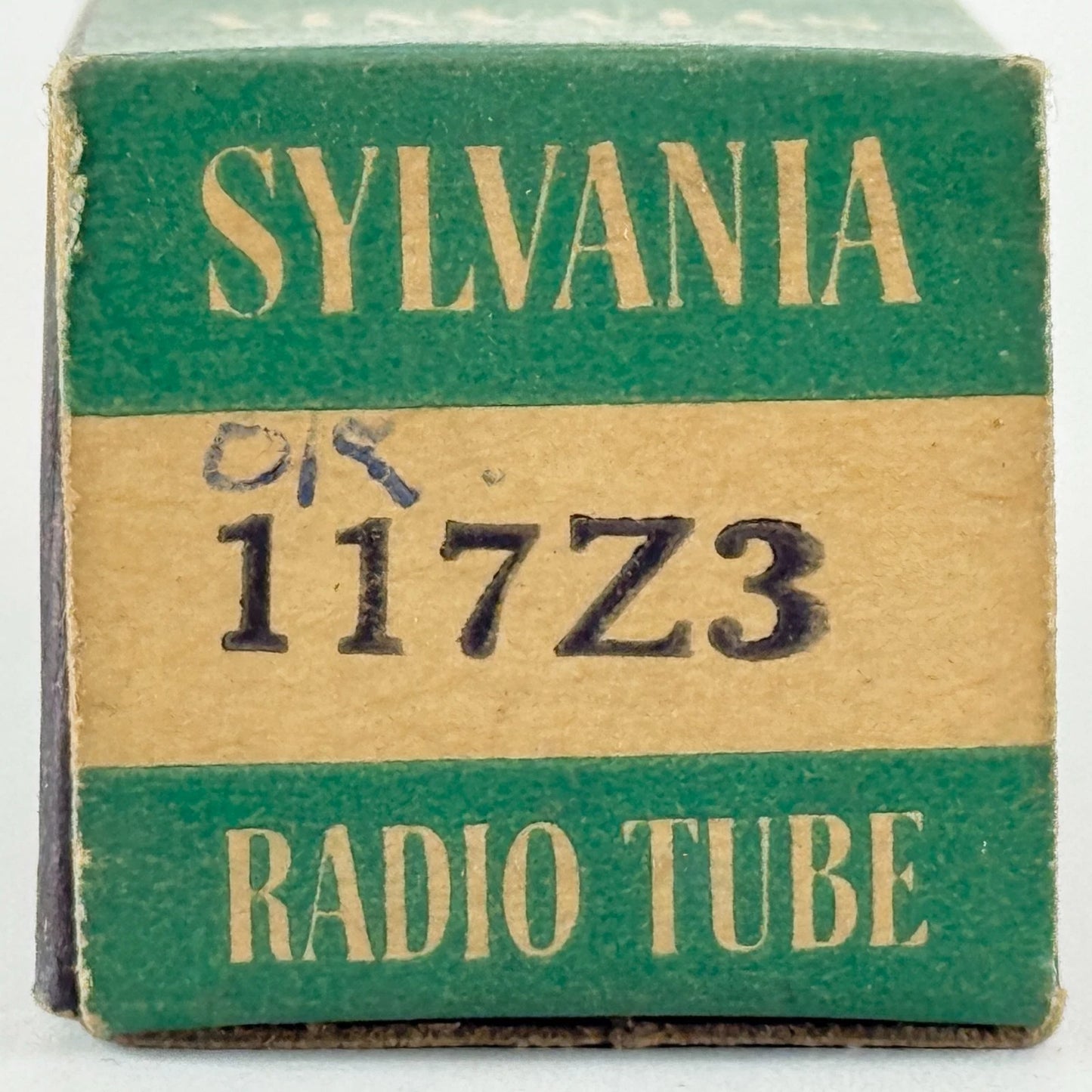 (1) Tested 1951 Sylvania 117Z3 Tube with Box Code 1-13 Half Wave Rectifier Tube
