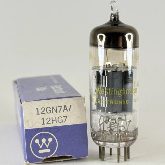 (1) Tested Westinghouse 12HG7/12GN7A Tube with Box Date Code 33-04 12HG7 12GN7A