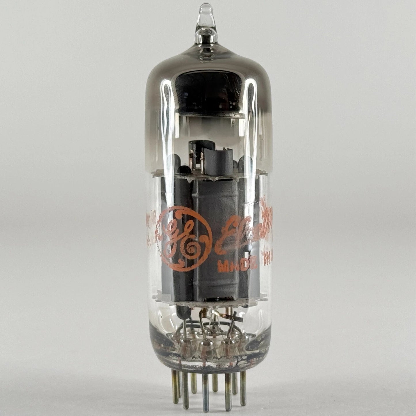(1) Tested GE 12BH7A Tube Date Code 60-30 Gray Plates Halo Getter 12BH7 A Tube