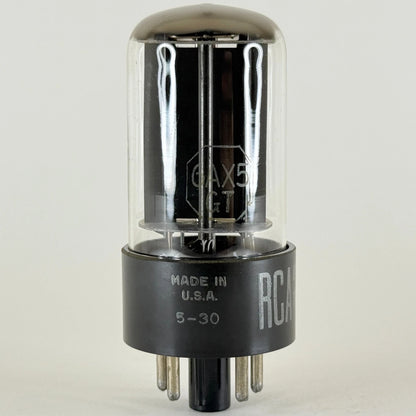 (1) Tested RCA 6AX5GT Tube Date Code 5-30 RCA 6AX5 GT Full Wave Rectifier Tube
