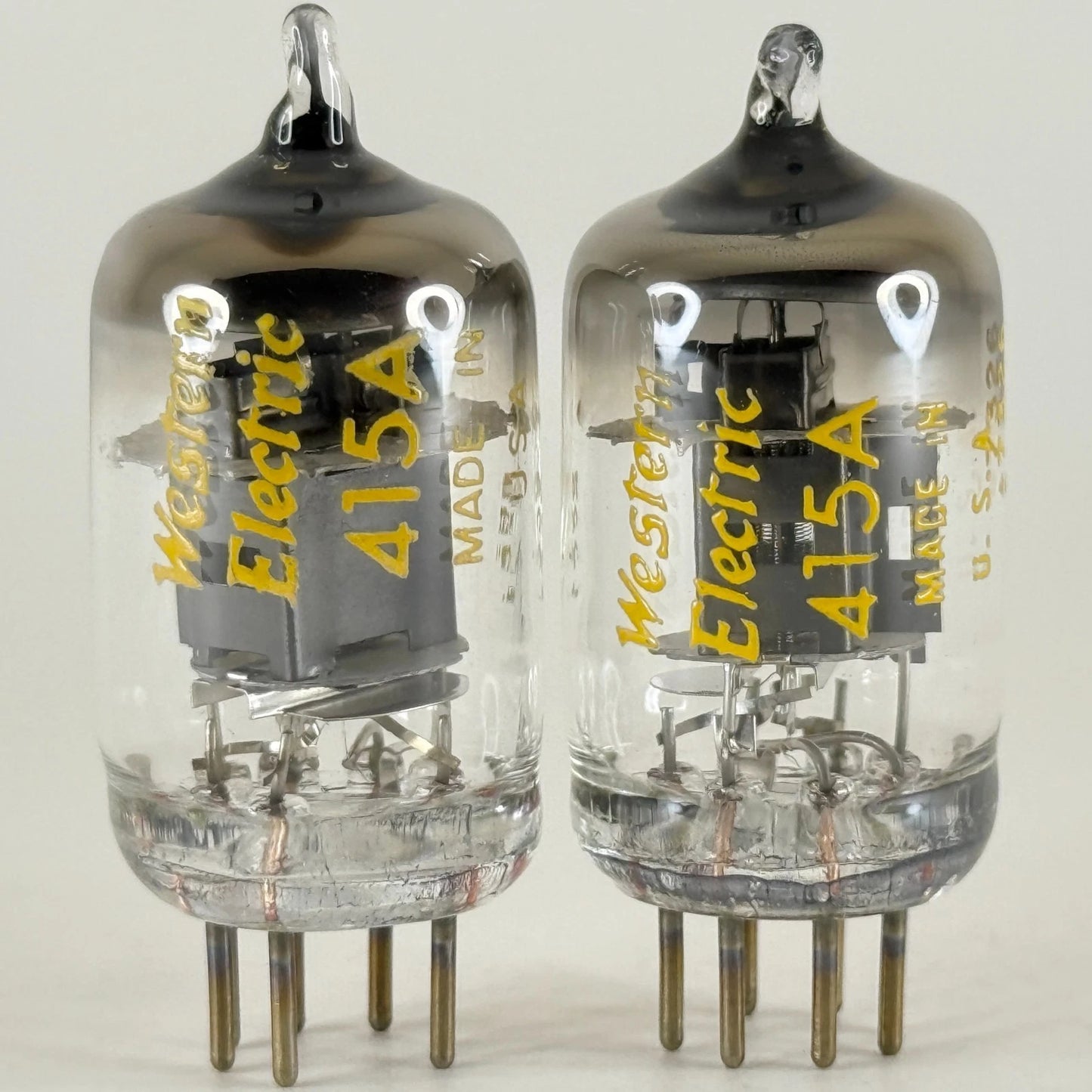 Tested Matched Balanced Pair 1973 Western Electric 415A Tubes Codes 7326 & 7339