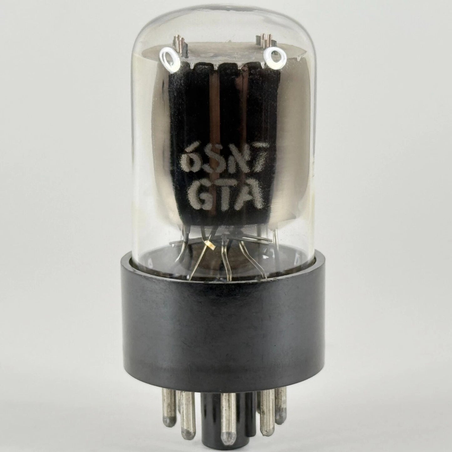 (1) Tested Balanced GE 6SN7GTA Tube Gray Plates Side Getter Code 2-52 6SN7 GTA
