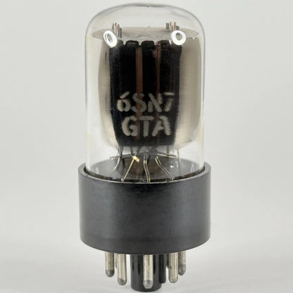 (1) Tested Balanced GE 6SN7GTA Tube Gray Plates Side Getter Code 2-52 6SN7 GTA