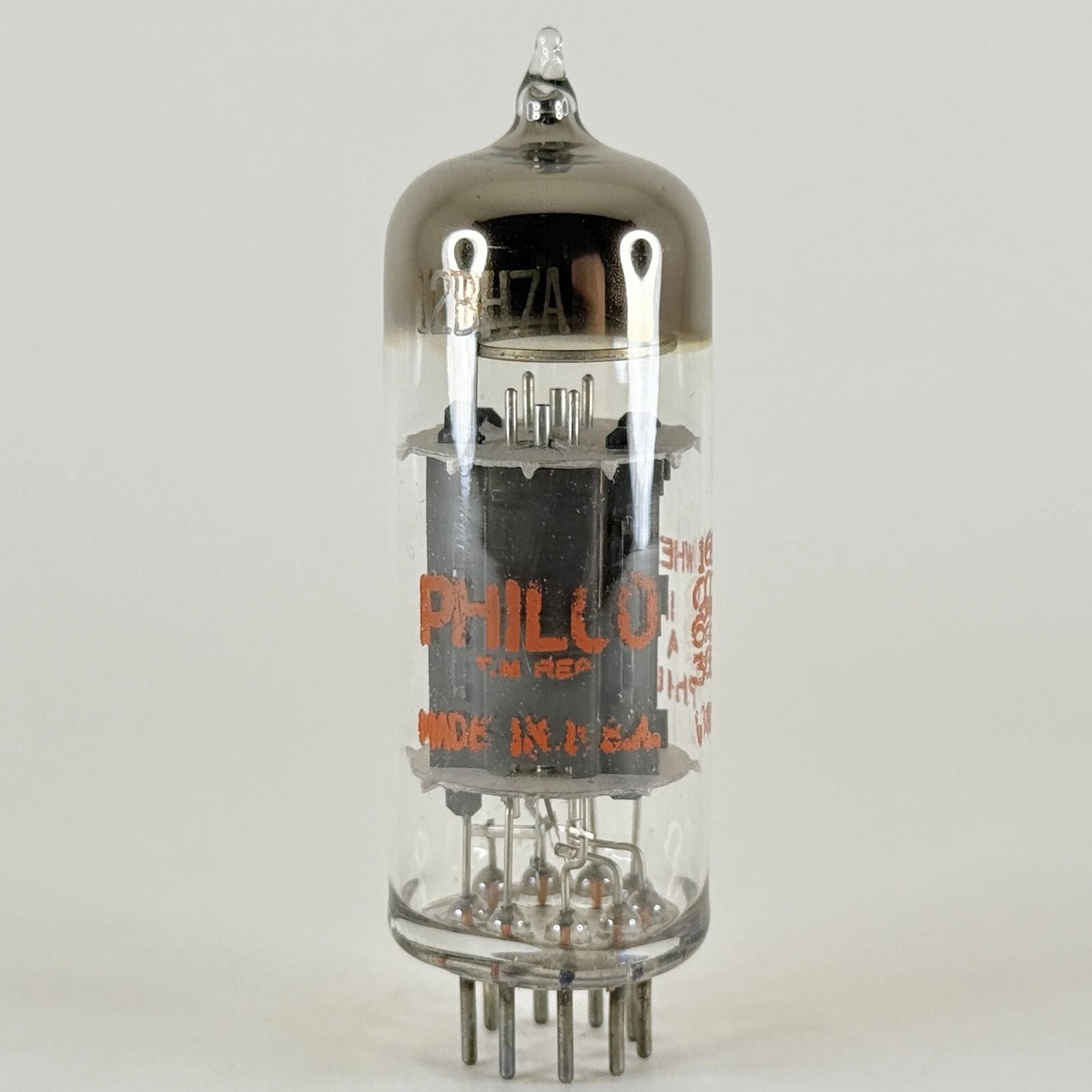 (1) Tested Philco 12BH7A Tube Code 60-26 Gray Plates Halo Getter 12BH7 A Tube