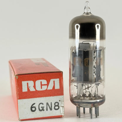 (1) Tested Very Strong RCA 6GN8 Tube with Box Date Code DL High Mu Triode Tube