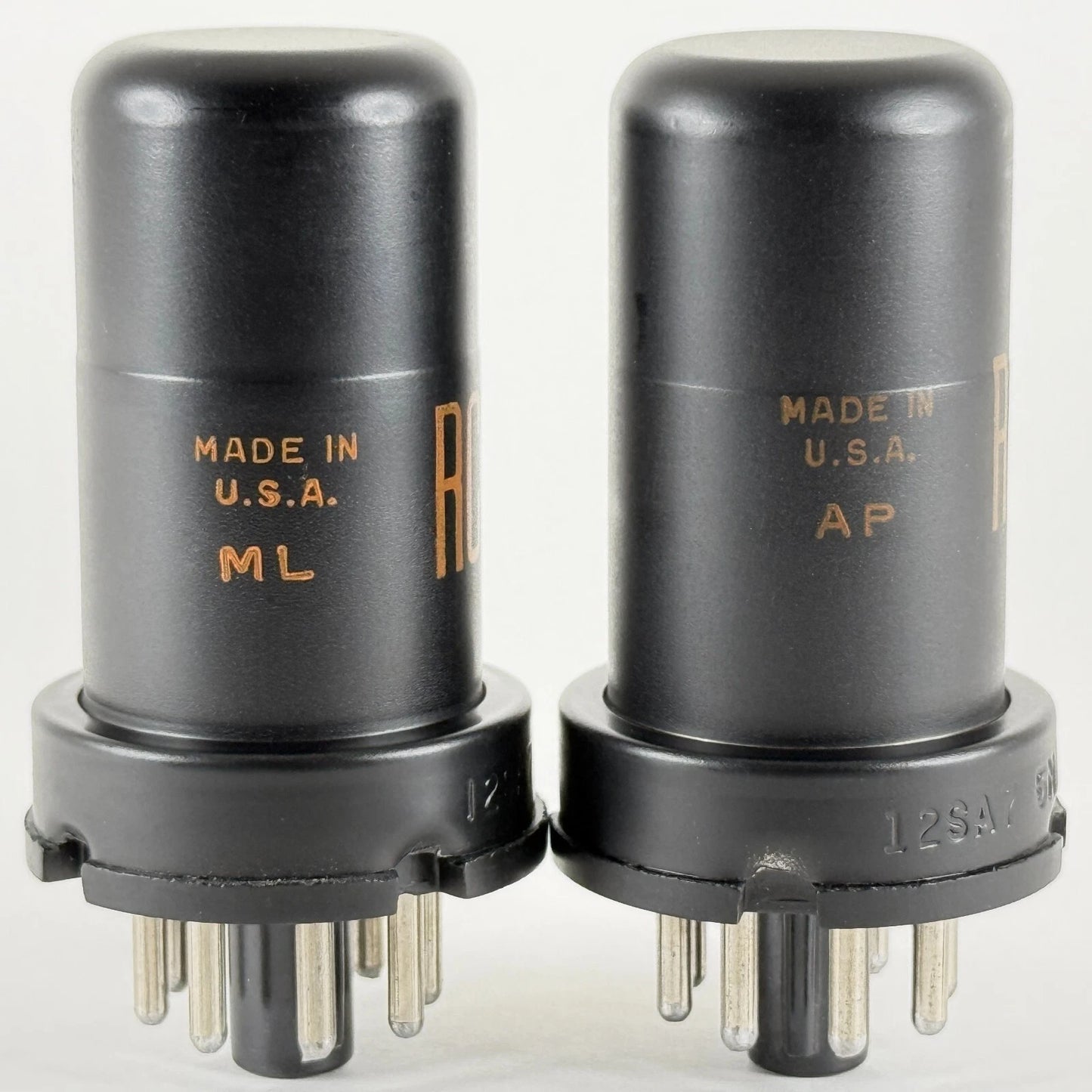 Tested Very Strong Matched Pair RCA 12SA7 Tube Date Codes AP & ML Converters