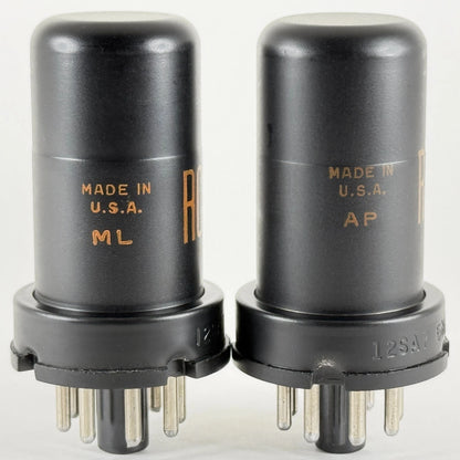 Tested Very Strong Matched Pair RCA 12SA7 Tube Date Codes AP & ML Converters