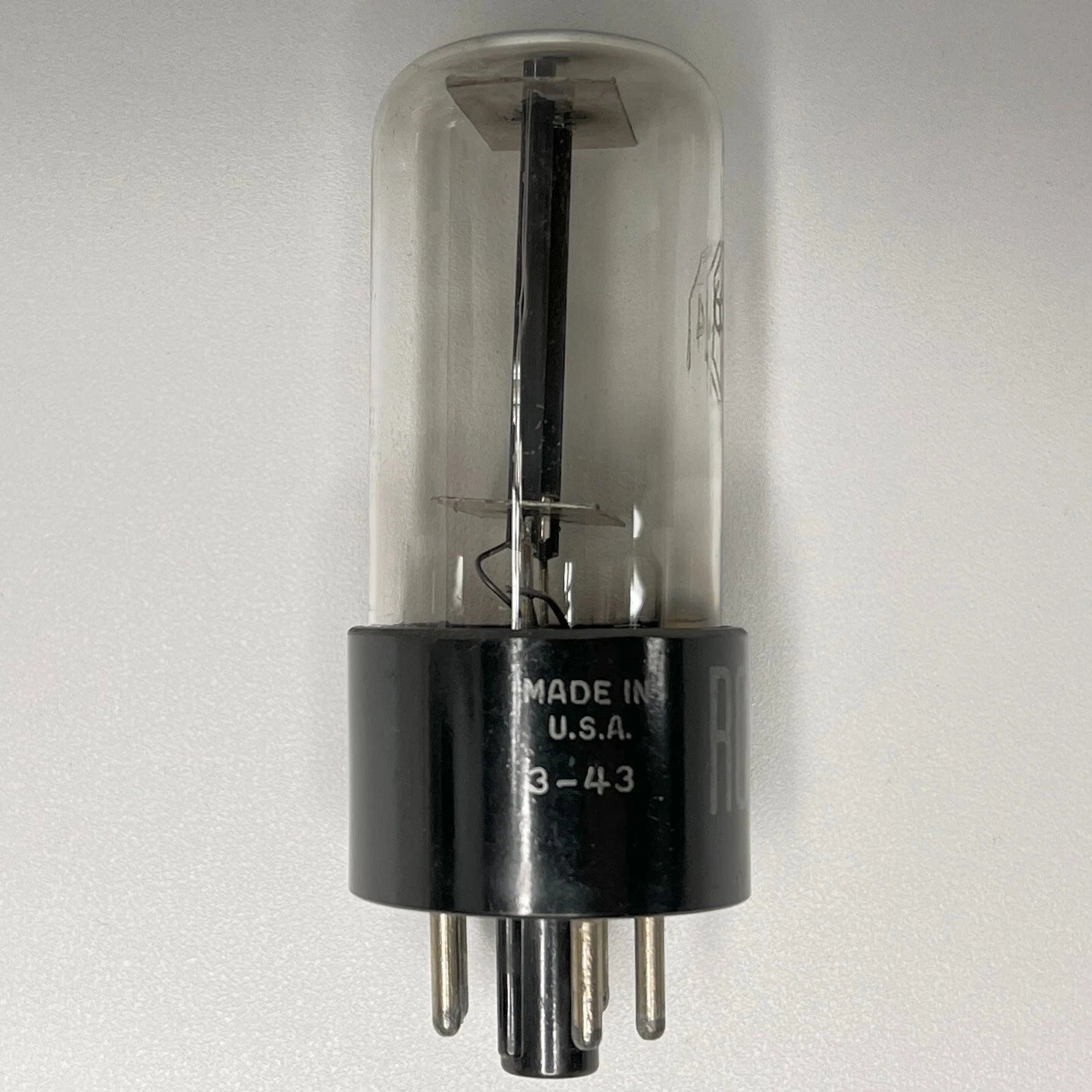 (1) Tested RCA 6W4GT Tube Date Code 3-43 RCA 6W4 GT Half Wave Vacuum Rectifier