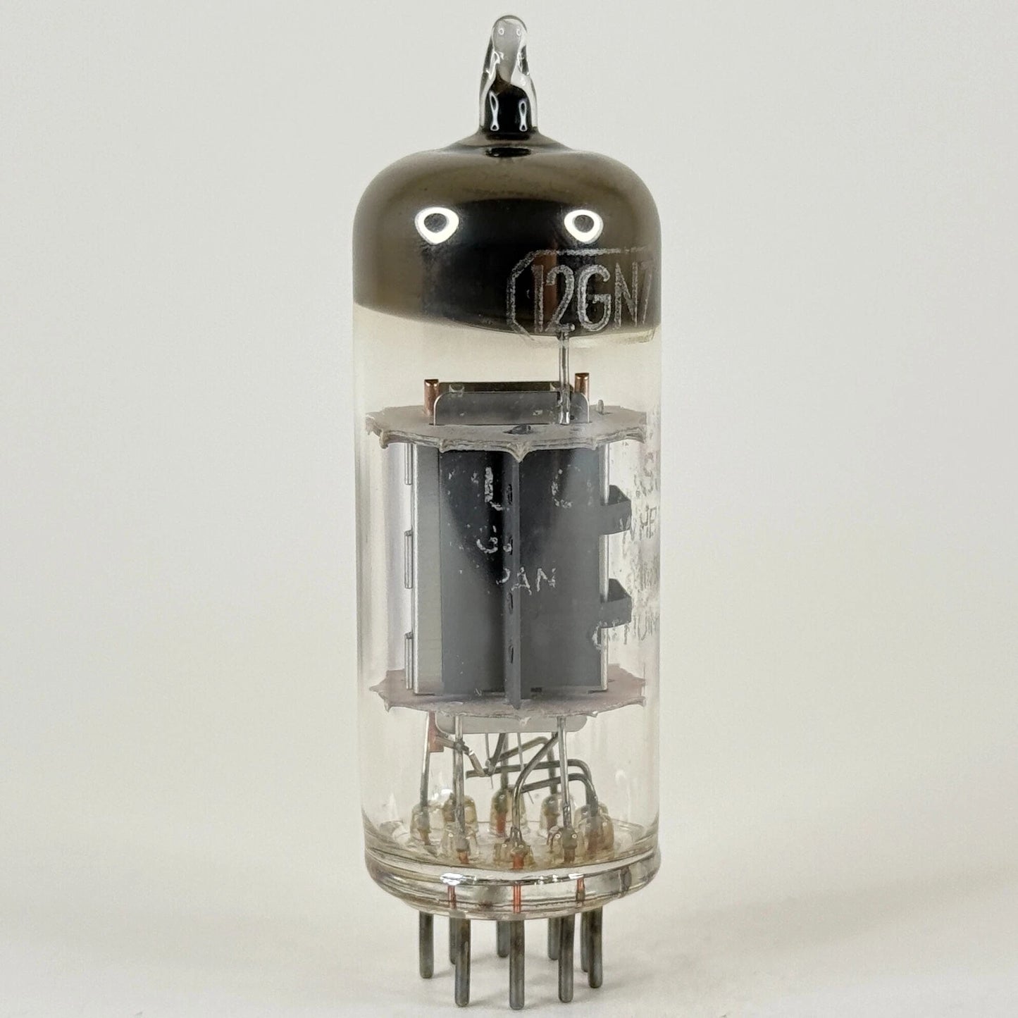 (1) Tested Philco 12GN7 Tube Japan Cool Chassis Gray Plate Halo Getter Pentode