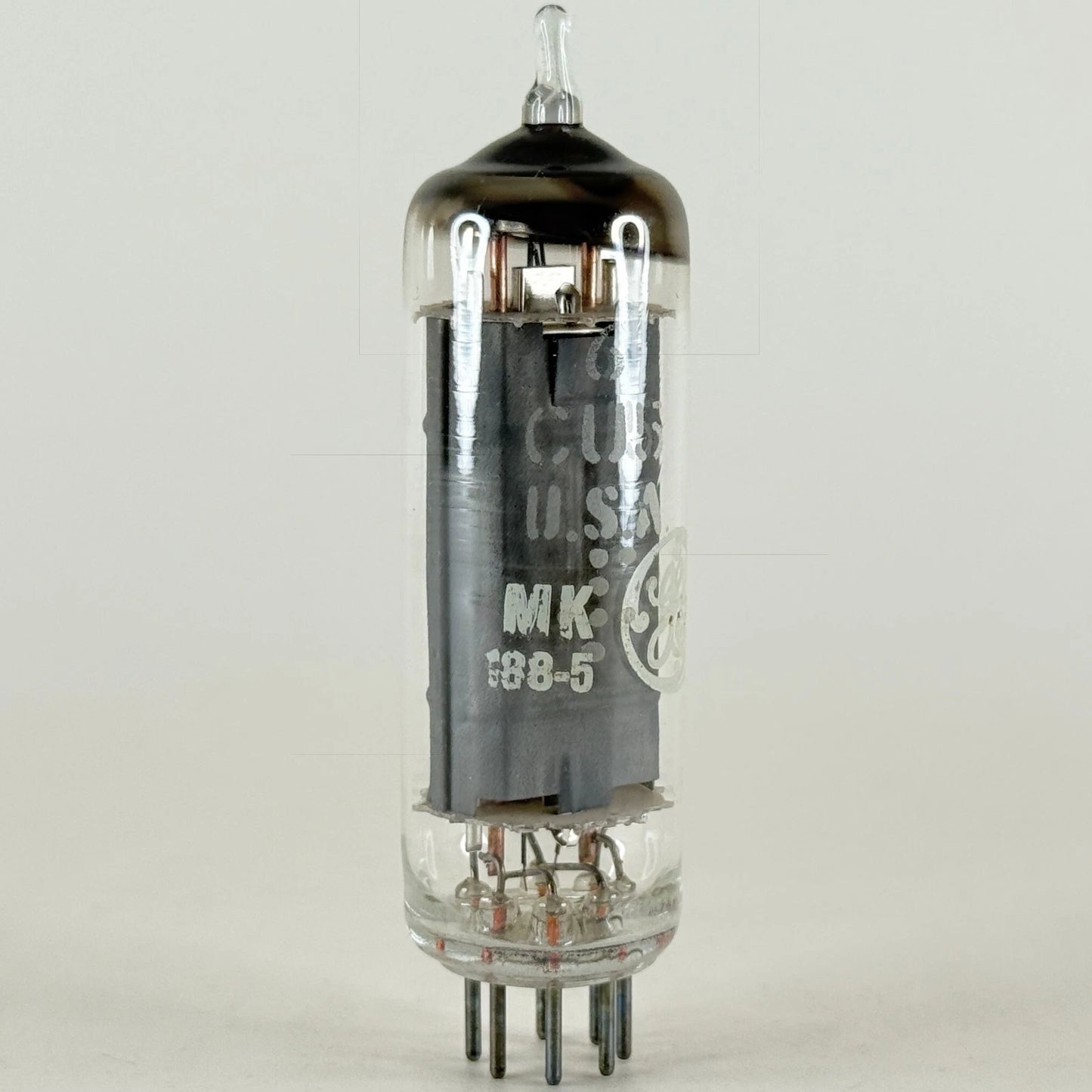 (1) Tested Strong GE 6CU5 with Box Date Code MK Gray Plate Power Pentode Tube
