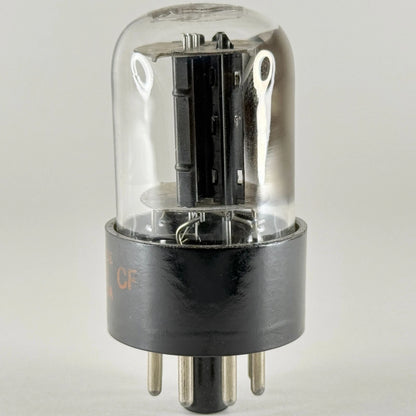 (1) Tested Balanced 1956 CBS 6SN7GTB Tube Short Bottle Black Plate CF 6SN7 GT