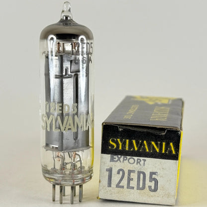 (1) Tested Sylvania Export 12ED5 Tube with Box Date Code RAE Beam Power Tube (f)
