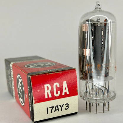 (1) Tested RCA 17AY3 Tube with Box RCA 17AY3 Half Wave Rectifier Vacuum Tube