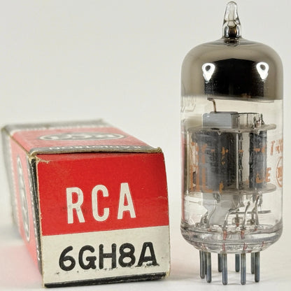 (1) Tested RCA 6GH8A Tube with Box Date Code EG Medium Triode Cutoff Pentode