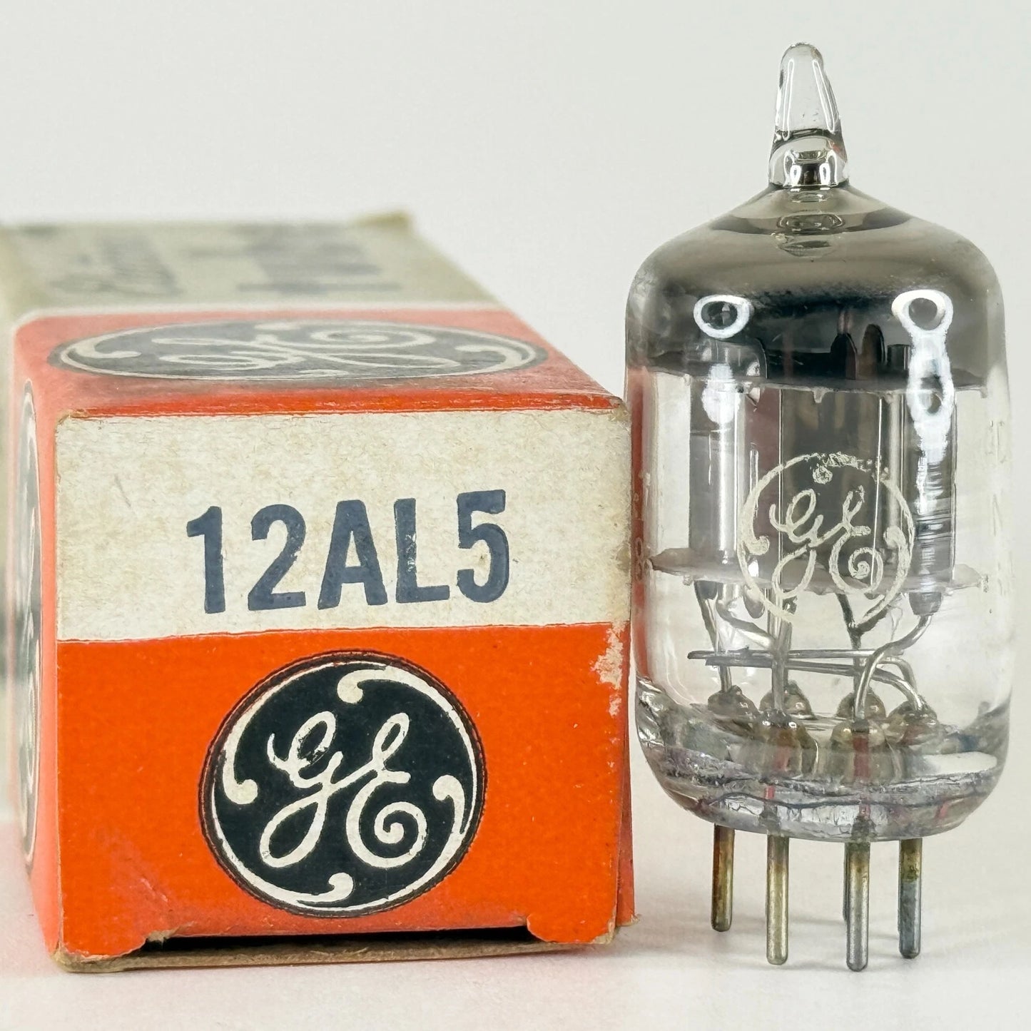 (1) Tested GE 12AL5 Tube with Box Date Code 60-17 General Electric Twin Diode