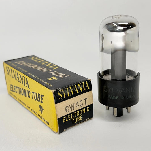 (1) Tested 1954 Sylvania 6W4GT Tube with Box Date Code AJ Sylvania 6W4 GT Tube