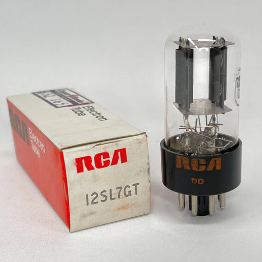 (1) Tested RCA 12SL7GT Tube Black Plates Code DD Cleaver Brooks Box 12SL7 GT (f)