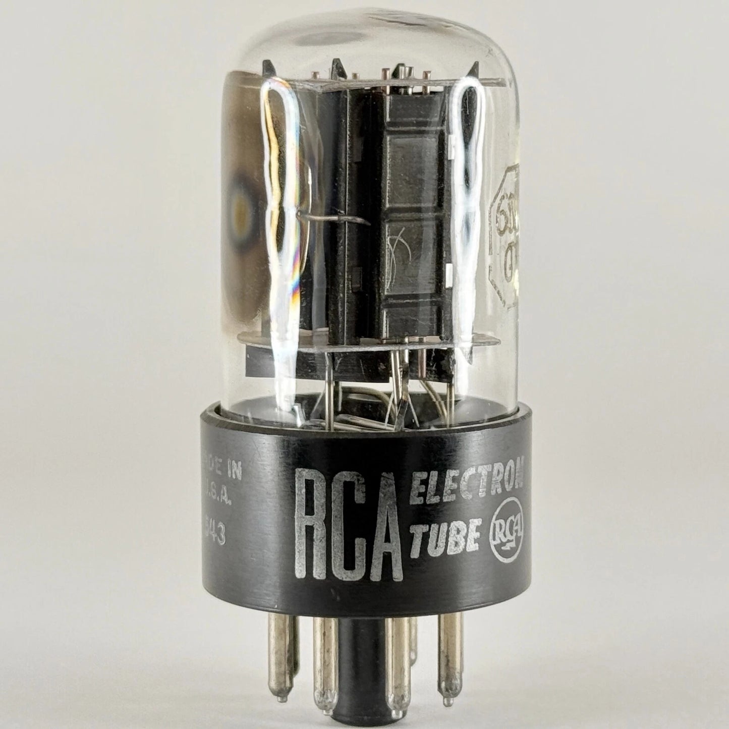 (1) Tested 1955 RCA 6SN7GTB Tube Date Code 543 Black Staggered Plates 6SN7GT