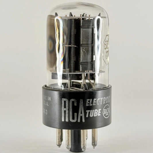 (1) Tested 1955 RCA 6SN7GTB Tube Date Code 543 Black Staggered Plates 6SN7GT