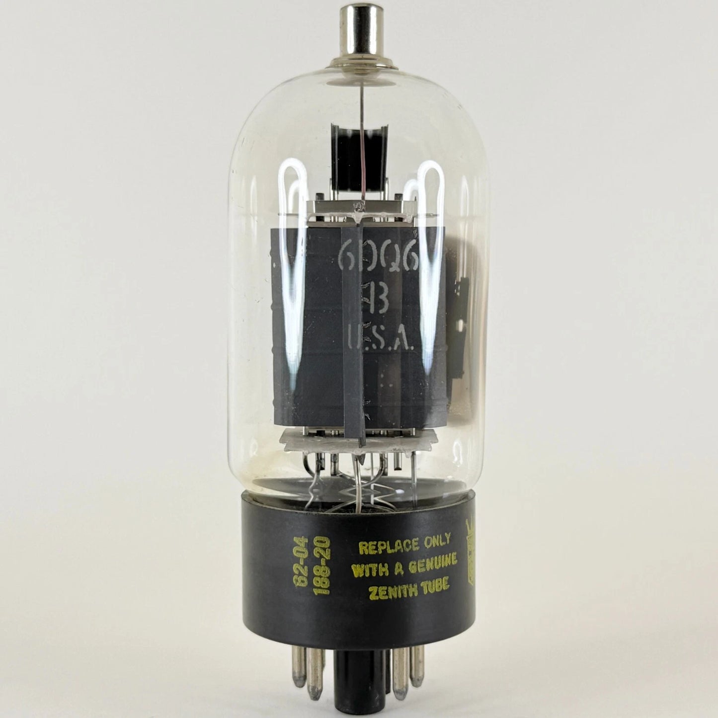 (1) Tested Strong Zenith 6DQ6B Tube Date Code 62-04 Zenith 6DQ6 B Power Tube