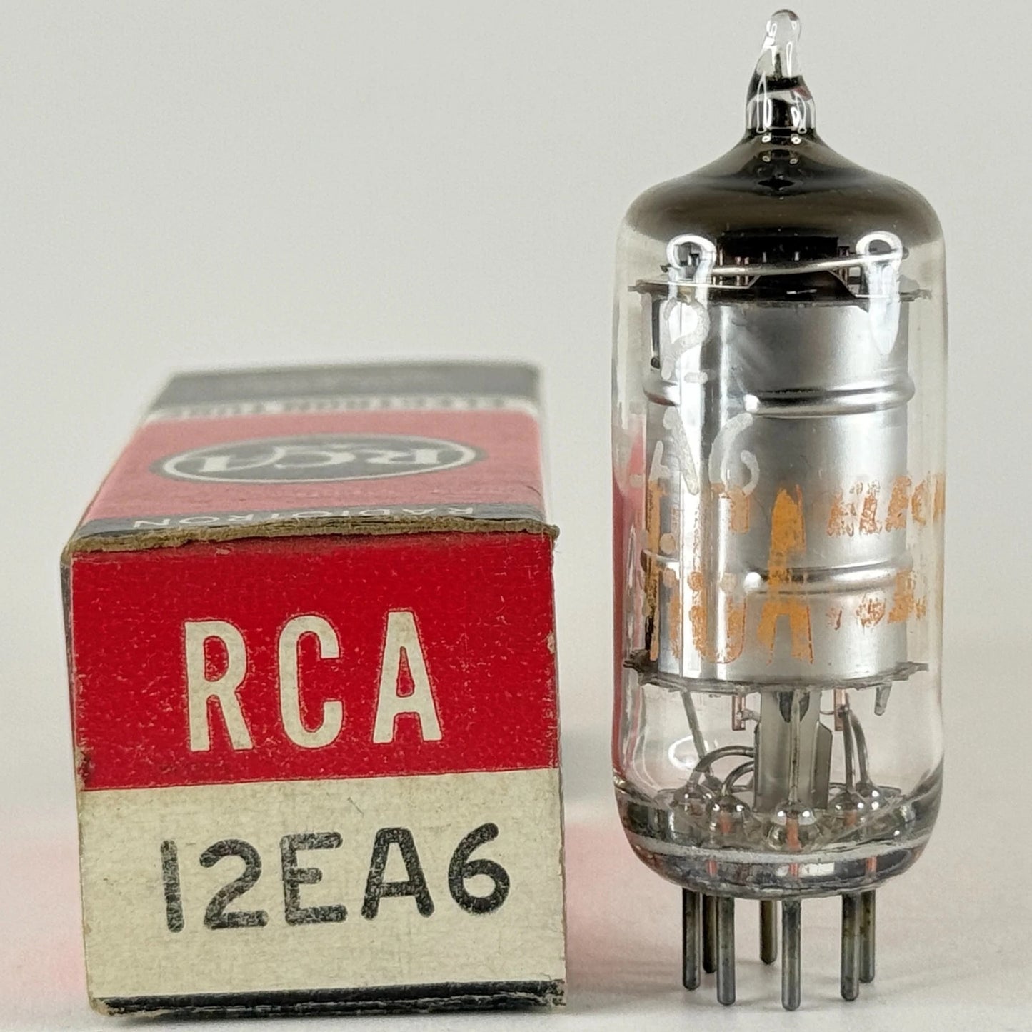 (1) Tested RCA 12EA6 Tube with Box Date Code NM Silver Plate Pentode Tube (c)
