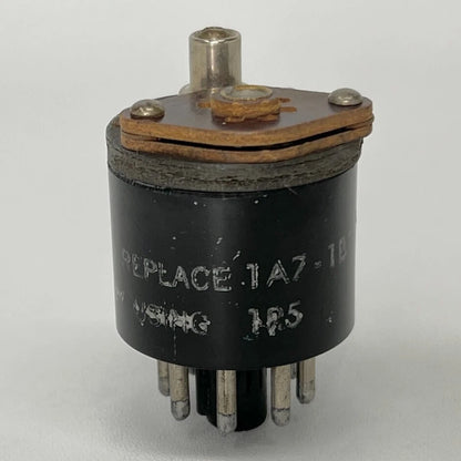 Vintage JFD Sockette 54AG Radio Tube Socket Adapter For 1A7 Tube to 1R5 Tube (e)