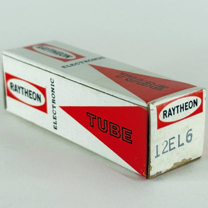 (1) Tested Raytheon 12EL6 Tube with Box Code IO4 Dual Diode High Mu Triode (a)