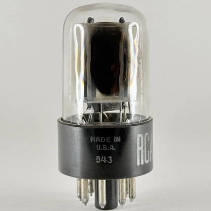 (1) Tested 1955 RCA 6SN7GTB Tube Date Code 543 Black Staggered Plates 6SN7GT