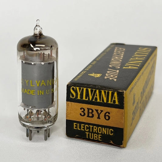 (1) Tested 1956 Sylvania 3BY6 Tube with Box Code CB Pentagrid Amplifier Tube (b)