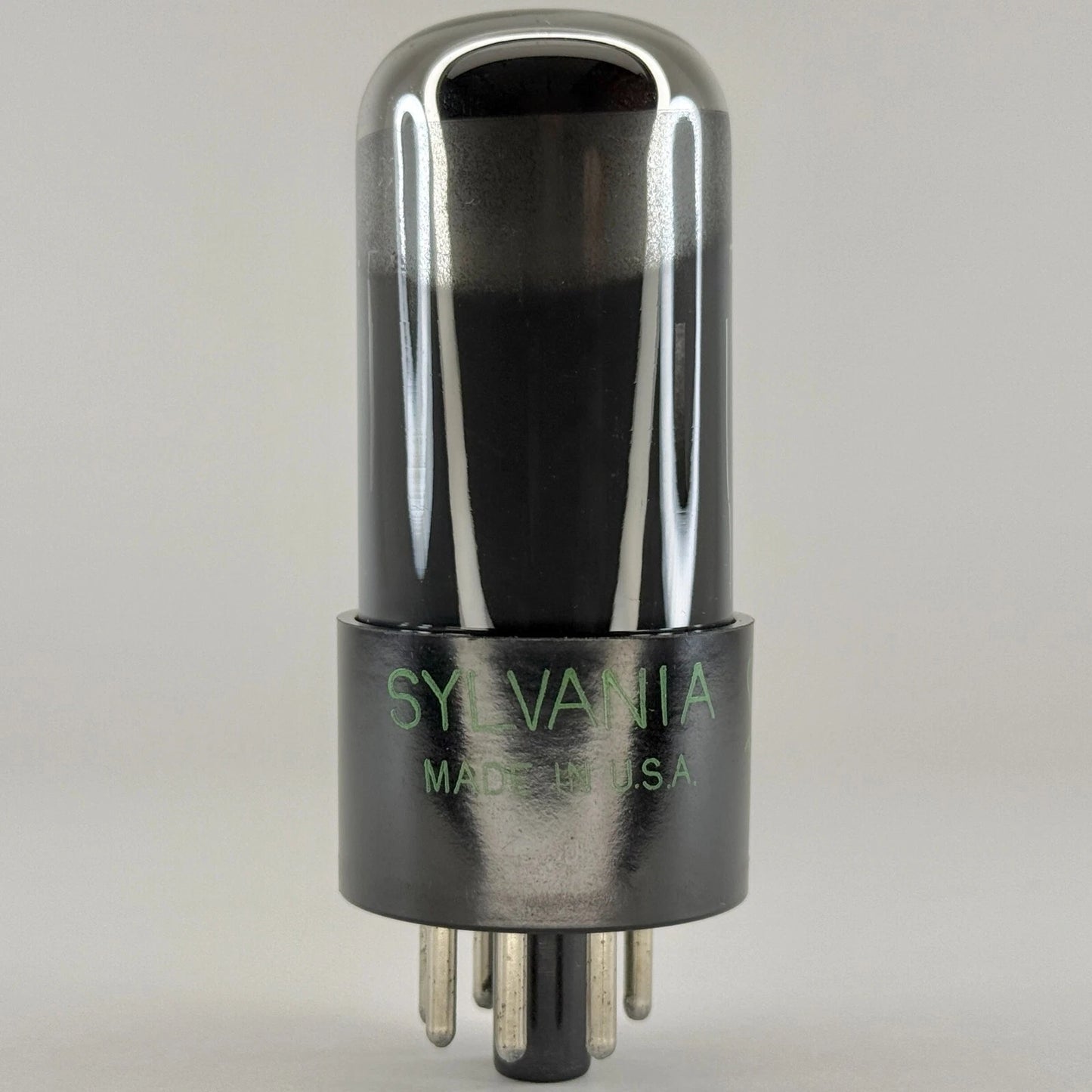 (1) Tested 1954 Sylvania 12V6GT Tube Code 426 Black Glass Chrome Dome 12V6 GT