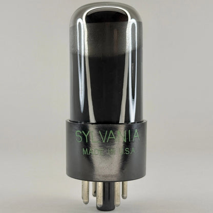 (1) Tested 1954 Sylvania 12V6GT Tube Code 426 Black Glass Chrome Dome 12V6 GT
