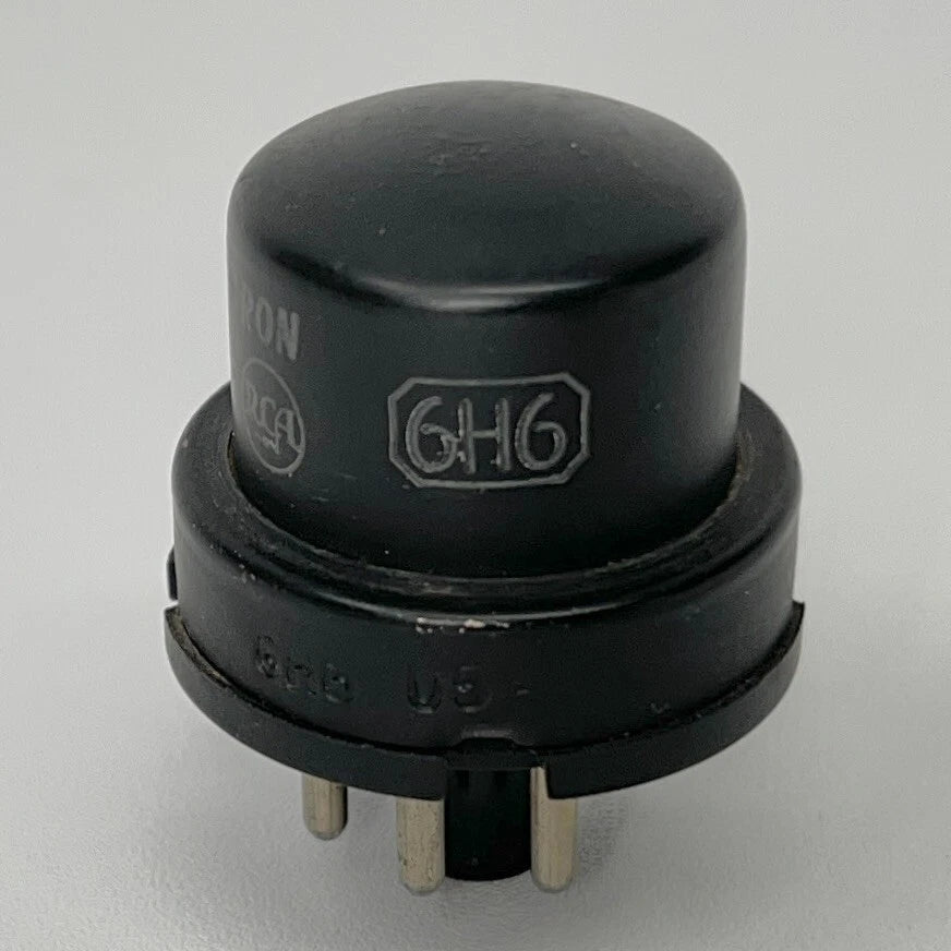 (1) Tested RCA 6H6 Tube Date Code 317 RCA 6H6 Twin Diode Black Metal Tube