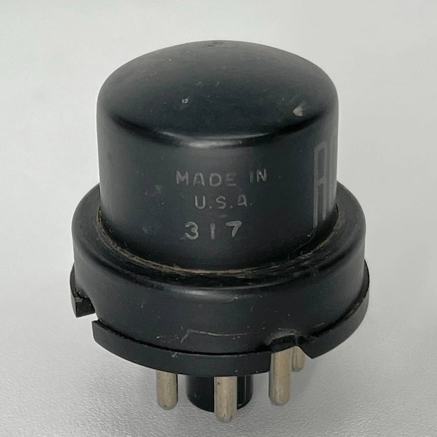 (1) Tested RCA 6H6 Tube Date Code 317 RCA 6H6 Twin Diode Black Metal Tube