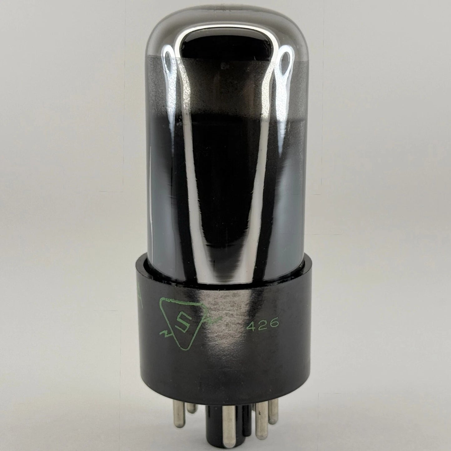 (1) Tested 1954 Sylvania 12V6GT Tube Code 426 Black Glass Chrome Dome 12V6 GT