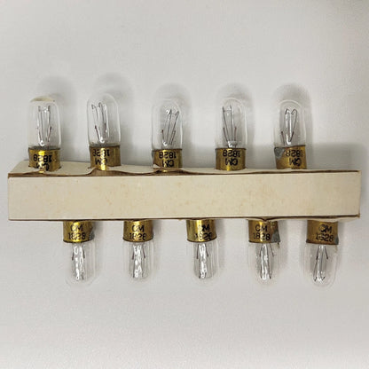 Lot of (10) Tested Vintage No. 1828 Clear Bayonet Chicago Miniature Lamps Bulbs