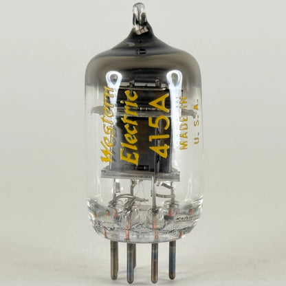 (1) Tested Western Electric 415A Tube Black Plate Square Getter 415 A Pentode
