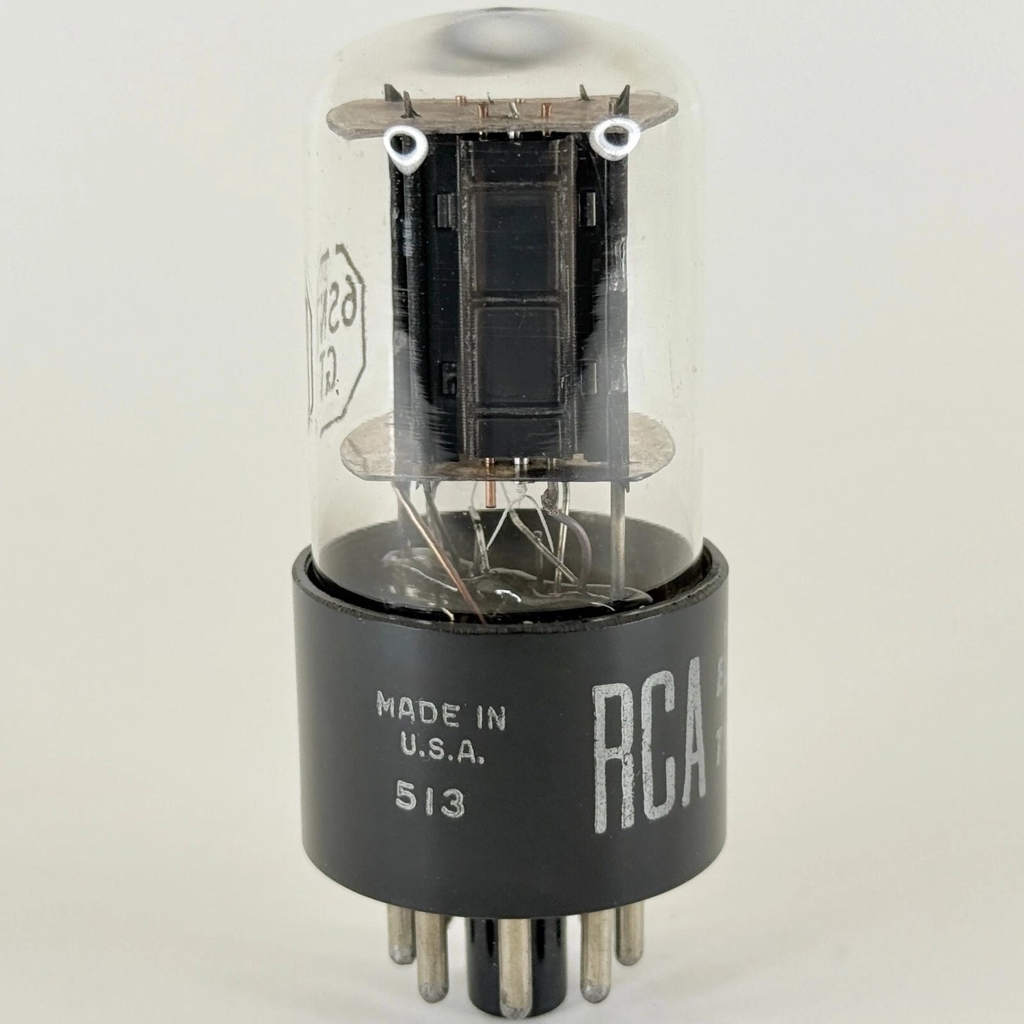 (1) Tested RCA 6SN7GTB Tube Date Code 513 Black Staggered Plates 6SN7GT