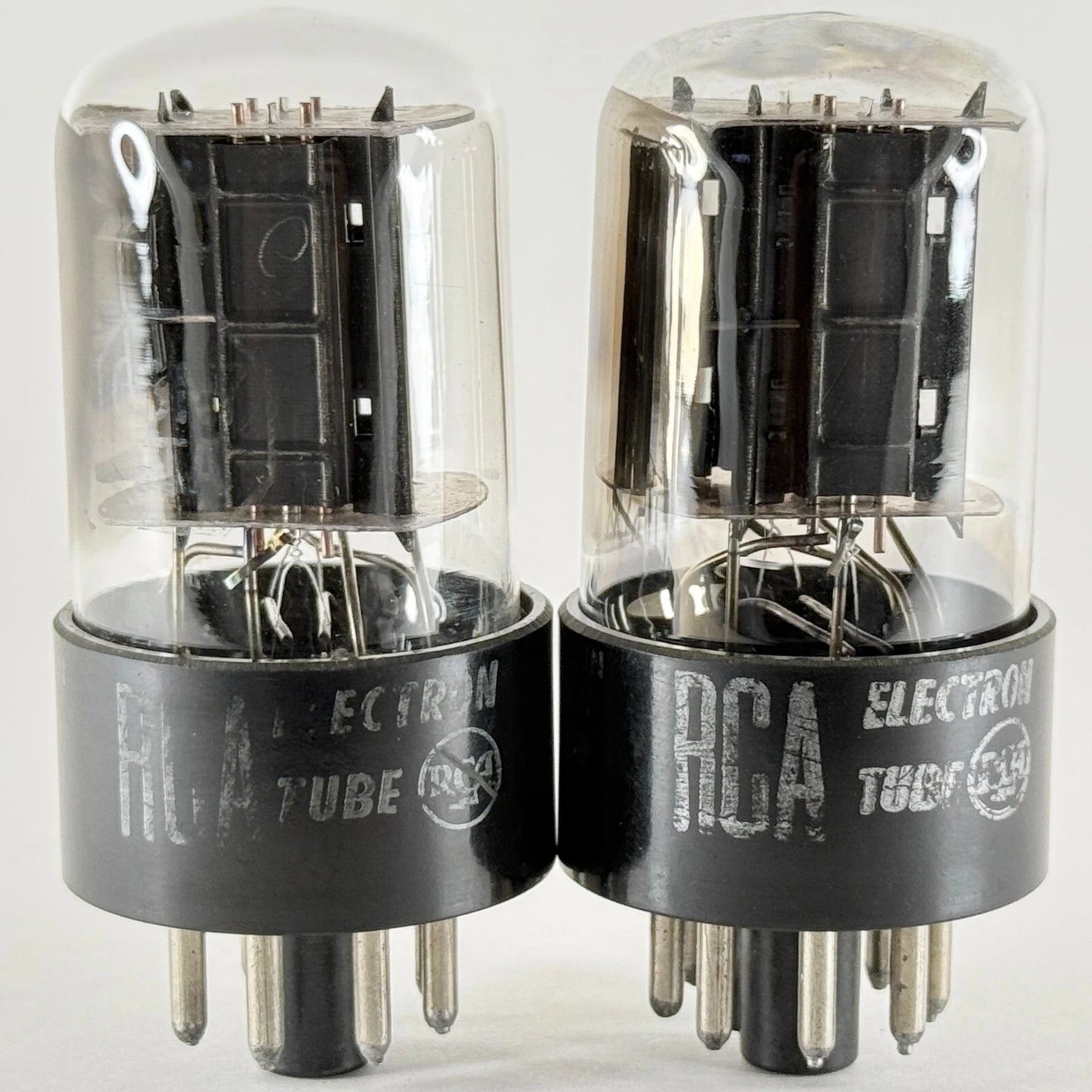 Tested Matched Pair RCA 6SN7 GTA Tubes Copper Grid Posts Black Plates 713 & 509