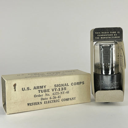 (1) Tested 1941 Western Electric RCA 12J5GT Tube S1 VT-135 US Army Signal Corp