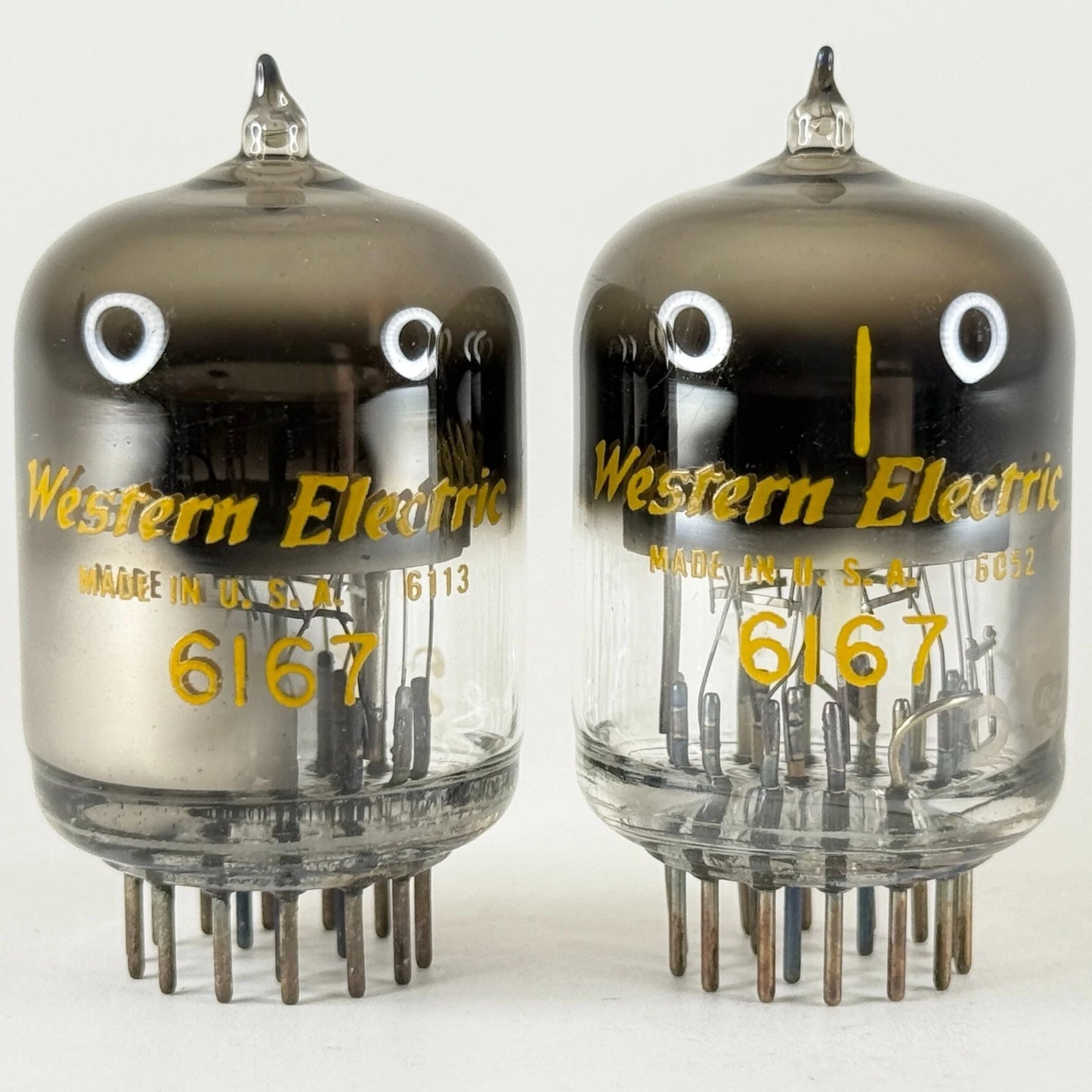 Pair of 1960s Western Electric 6167 Tubes Dekatron Cold Cathode Codes 6113 6052